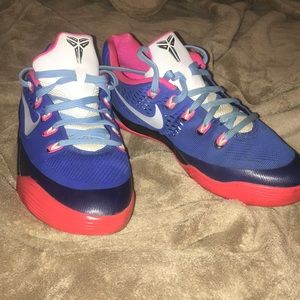 Blue and Pink Nike Kobe Sneakers